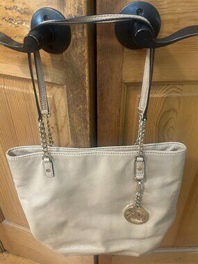 Michael Kors Large Metallic Beige All Leather Tote